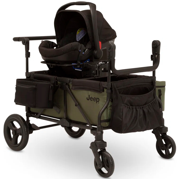 Delta Children Jeep Deluxe Wrangler Stroller Wagon with Cooler Bag and Parent Organizer by Delta Children