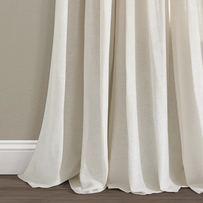 Lush Decor Beckham Window Semi-Sheer Rod Pocket Single Curtain Panel