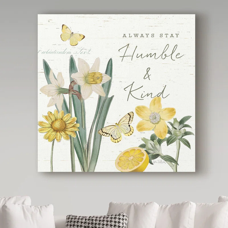 August Grove® 'Citron Curiosities V' Graphic Art Print on Wrapped Canvas