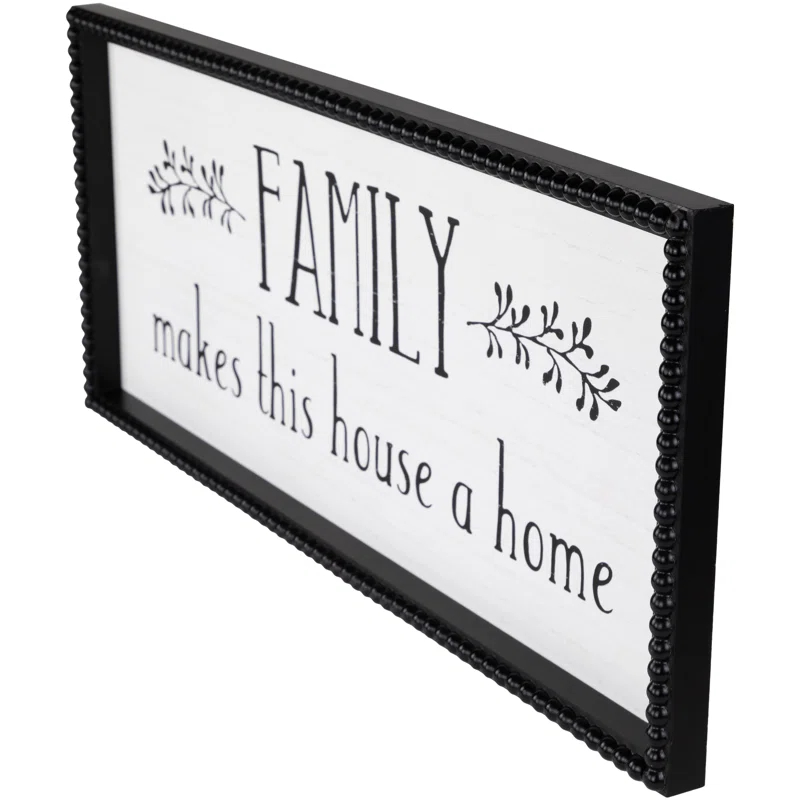 Northlight Seasonal Family Makes This House A Home Framed Wall Art - 23.75"