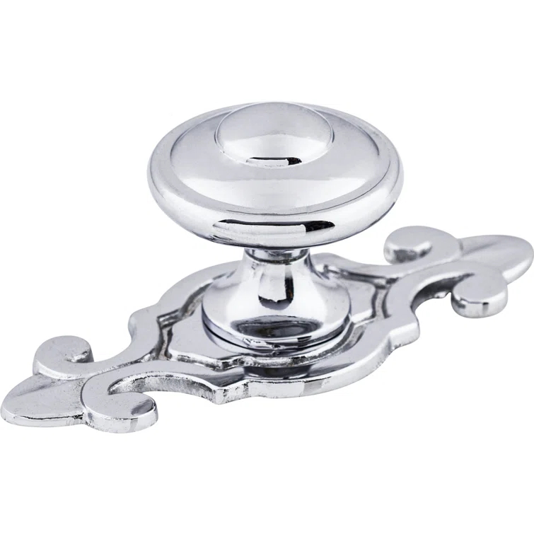 Canterbury Polished Chrome Round Knob with Backplate