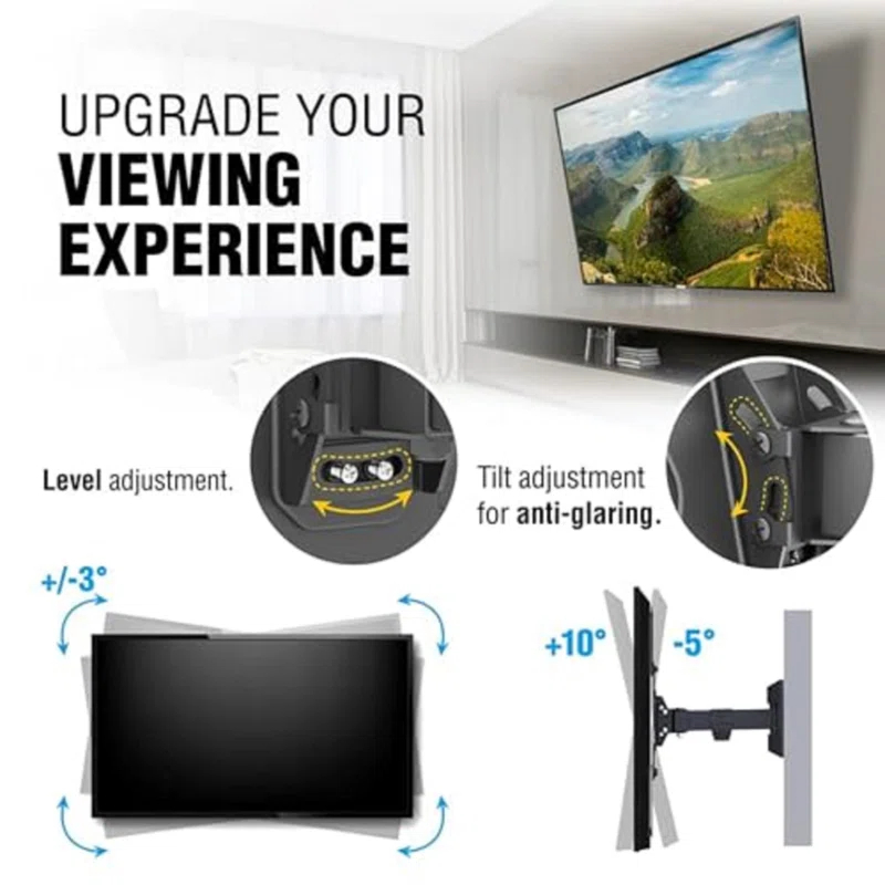 ELG ELG FULL20 Full Motion TV Wall Mount with VESA 200x200mm Tilt and Swivel for 15 to 58 inch TVs