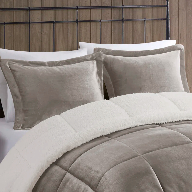 Woolrich Alton Plush to Sherpa Down Alternative Comforter Set