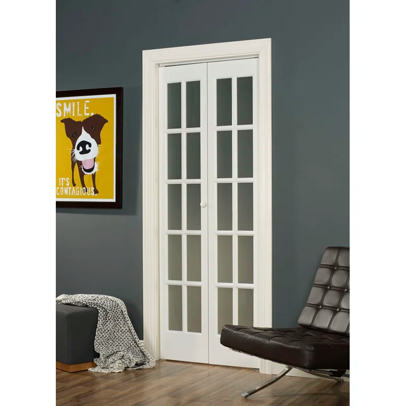 LTL Home Products Frosted Glass Classic French Bi-fold Door