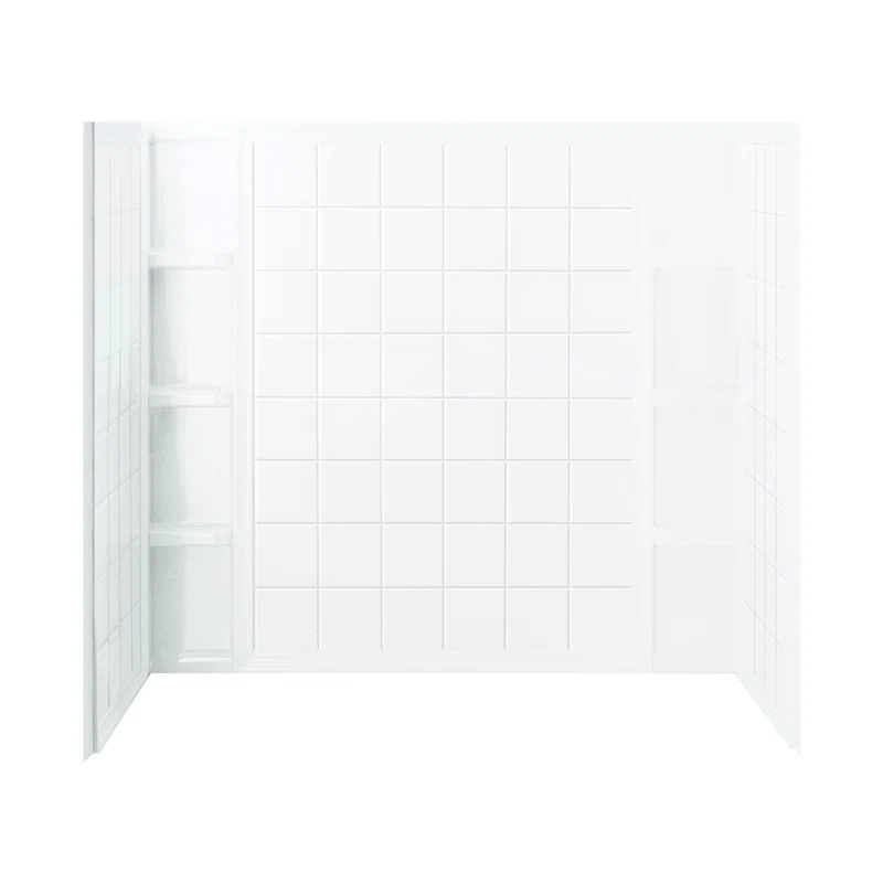 Sterling by Kohler Ensemble 60'' W 37.5'' D 54.25'' H Three Wall Alcove Composite Wall