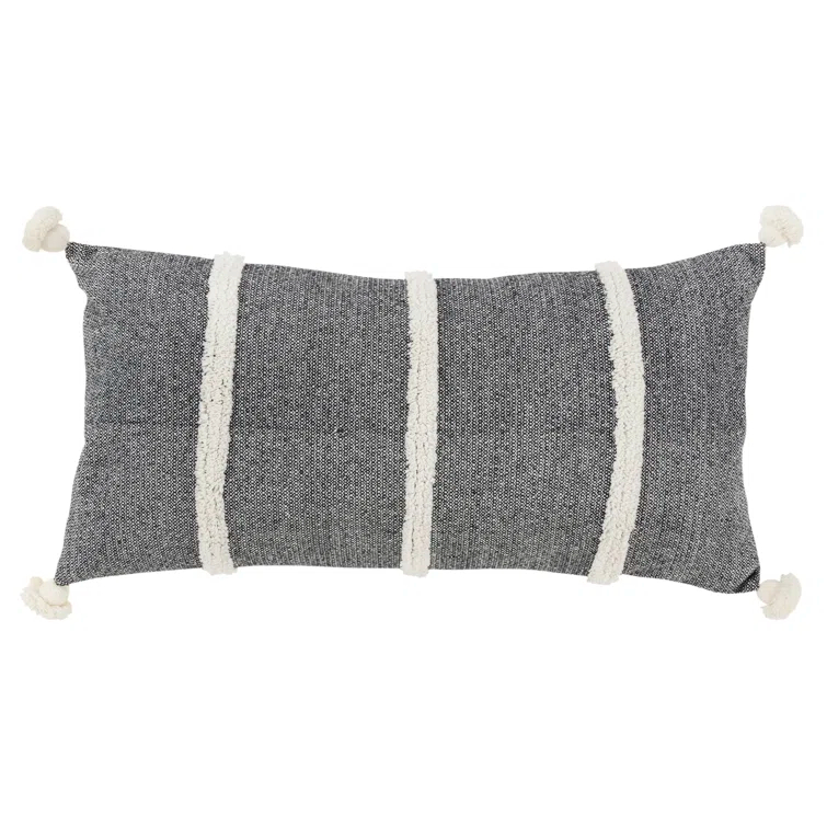 Rizzy Home Tassels Cotton Throw Pillow