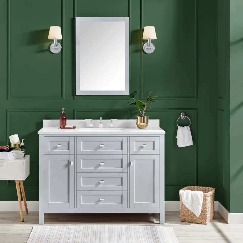 Cahaba Juniper 48'' Free Standing Single Bathroom Vanity Set with Countertop and Sink