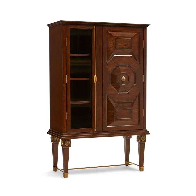 Maitland-Smith Art 36'' Solid Wood Bar Cabinet