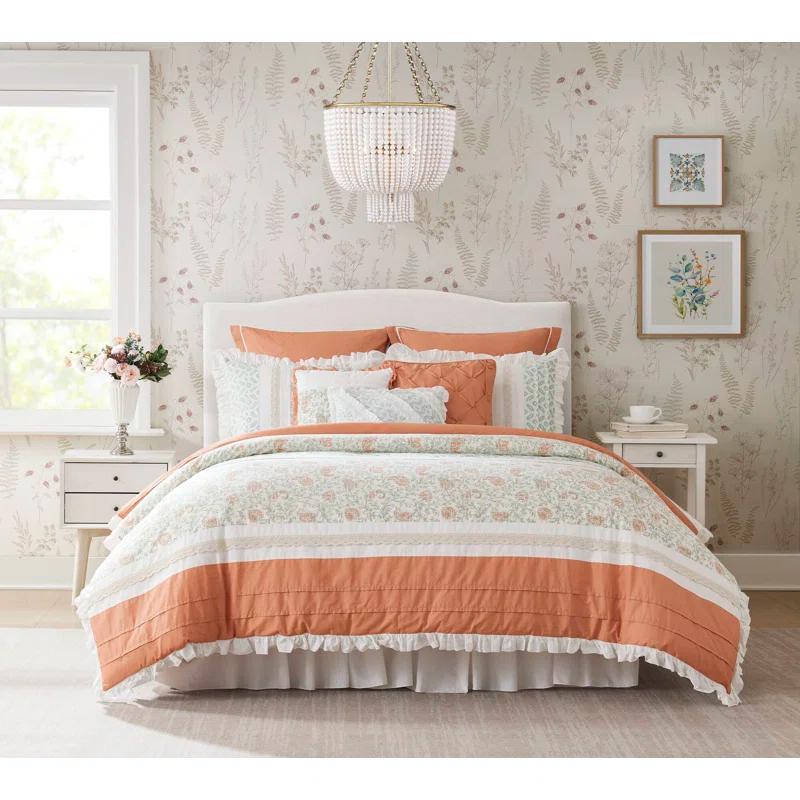Madison Park Dawn 9 Piece Cotton Percale Comforter Set