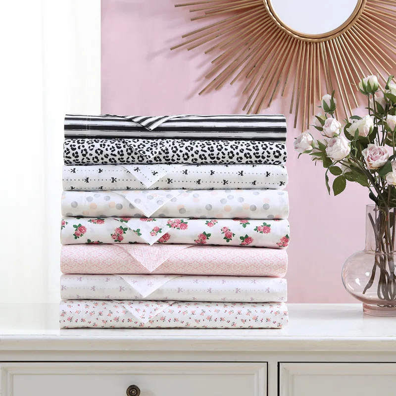 Betsey Johnson Betsey Johnson Printed Cotton Percale Cotton Sheet Sets