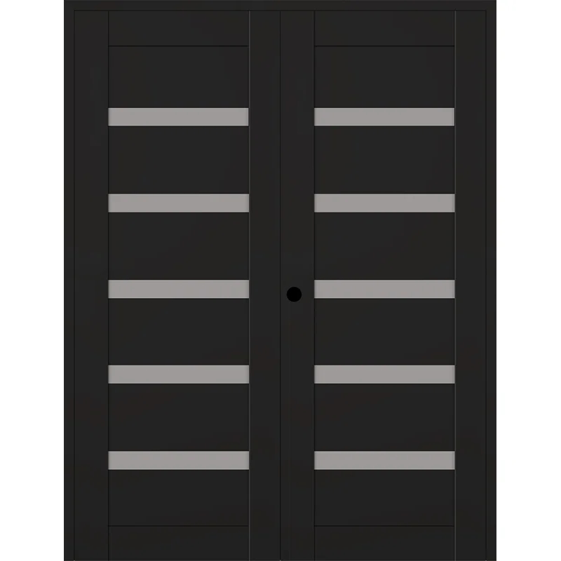 Belldinni Leora Manufactured Wood and Glass Paneled Double Door