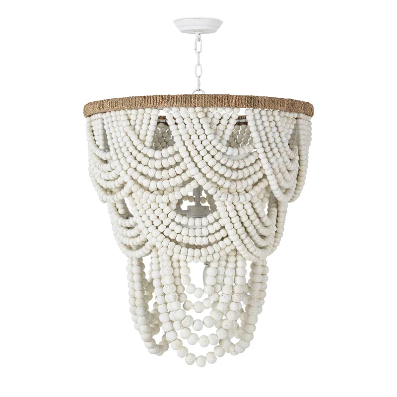 Ombre Wood Bead Chandelier