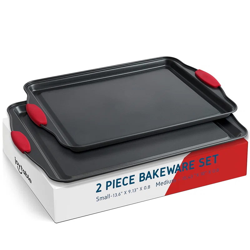 Joytable Non-Stick Carbon Steel 2 Piece Baking Sheet Set