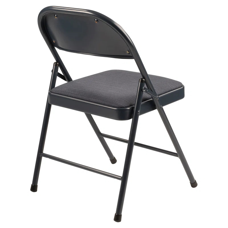 National Public Seating Commercialine Fabric Padded Stackable Folding Chair Folding Chair Set (Set of 4)