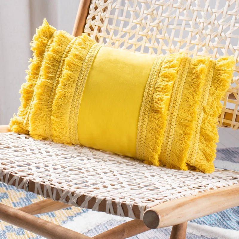 Safavieh Fringed Cotton Throw Pillow