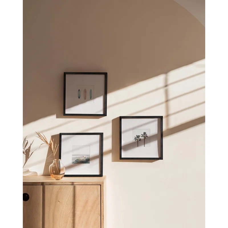 Haus and Hues Matted Square Metal Picture Frames (Set of 3) | Wayfair