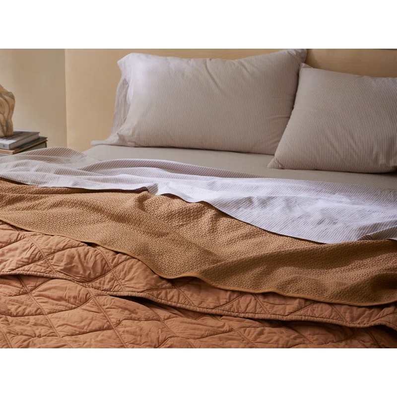 Coyuchi Honeycomb Hand Woven Throw Blanket