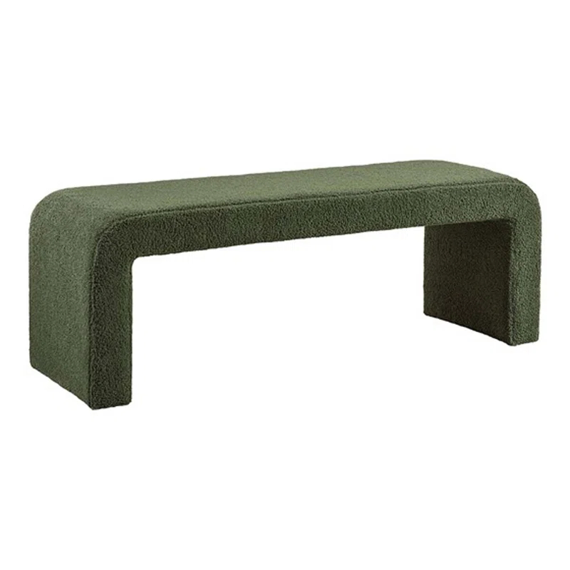 Everly Quinn Steve Boucle Waterfall Bench