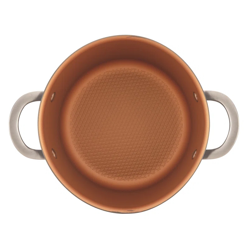 Ayesha Curry Ayesha Curry Home Collection Hard Anodized Nonstick Sauce Pot with Lid, 4.5 Quart, Gray