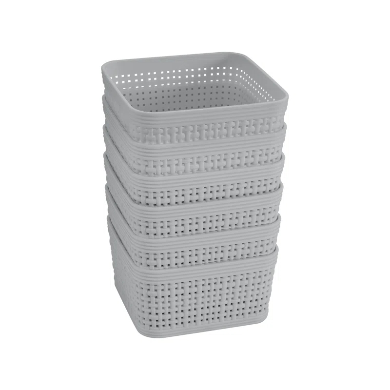 Simplify Simplify Plastic Basket (Set of 6)