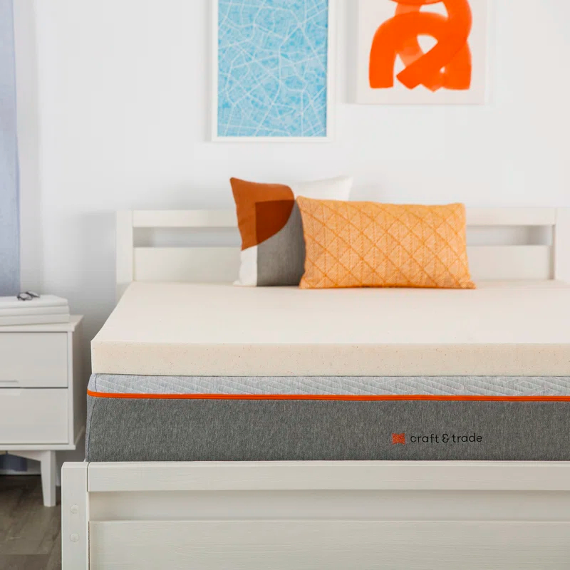 Craft & Trade Craft & Trade CopperGel Cooling, Pressure-Relieving Memory Foam Mattress Topper, 3 Inch