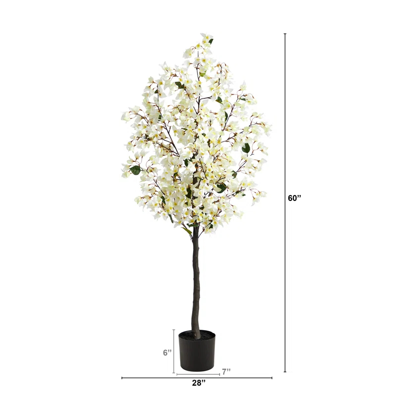 Primrue Faux Flowering Tree in Planter