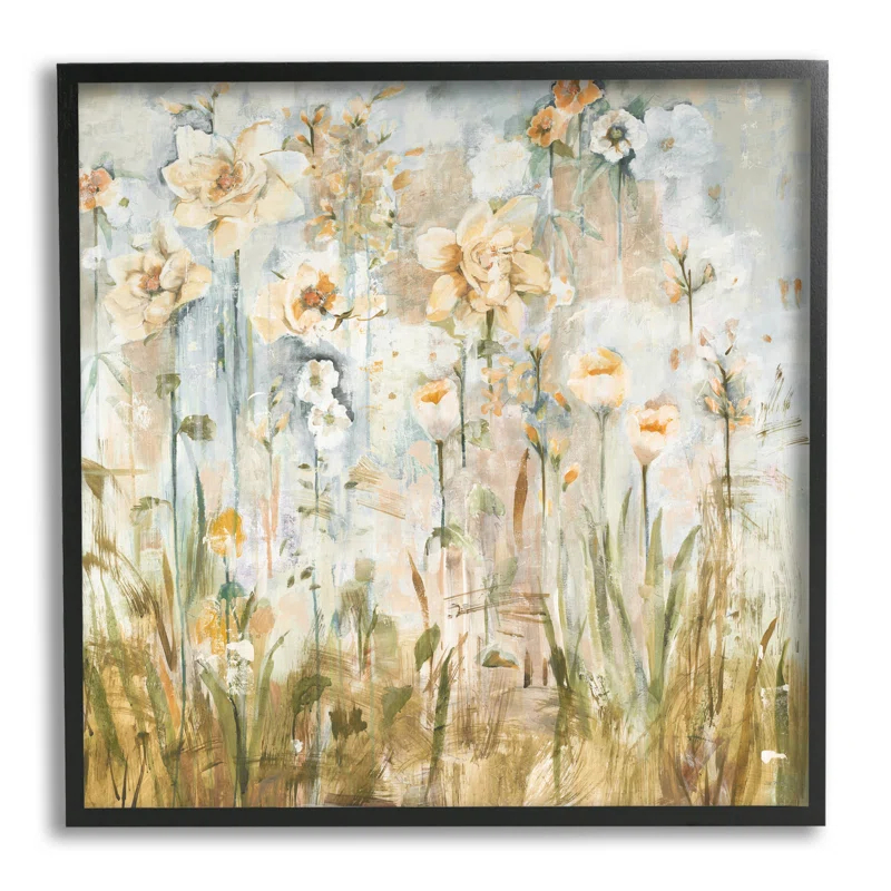 Stupell Industries " Varied Blooming Flowers Among Grasses Boho " by Jill Martin Painting Print