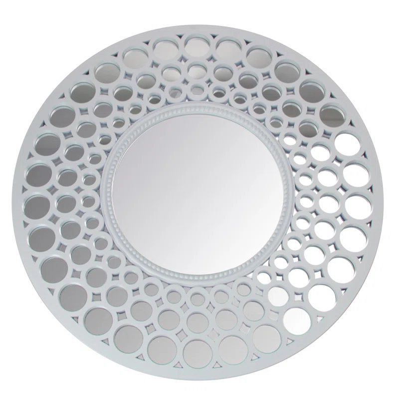 24.75" Cascading Orbs Round Wall Mirror