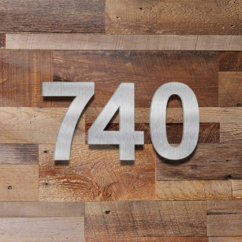 Barton 6'' H Stainless Steel House Number