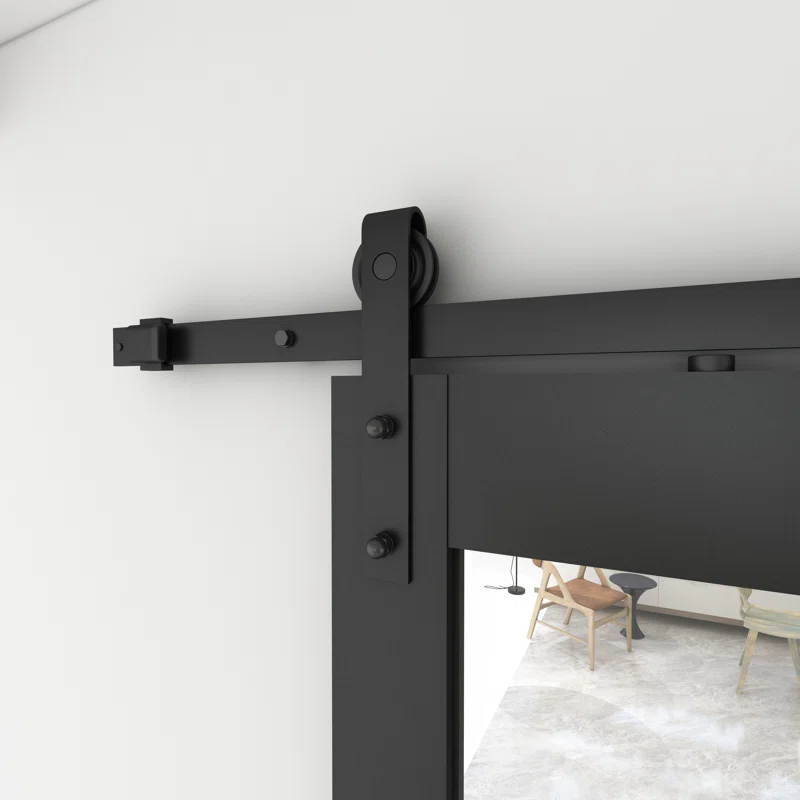 Calhome Sliding Mirror Barn Door with Hardware Kit and Door Handle