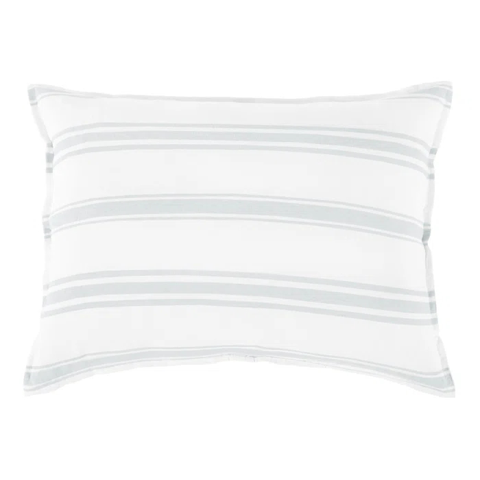 Jackson Sham by Pom Pom at Home - White and Ocean / Standard