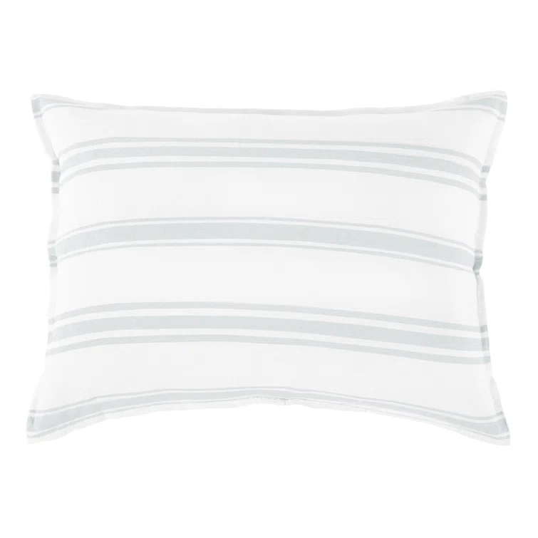 Jackson Sham by Pom Pom at Home - White and Ocean / Standard