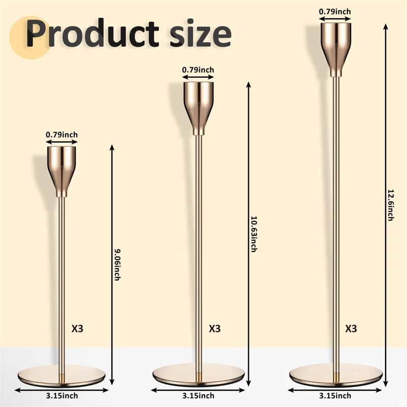 Set Of 9 Candle Holders Candlestick Holder