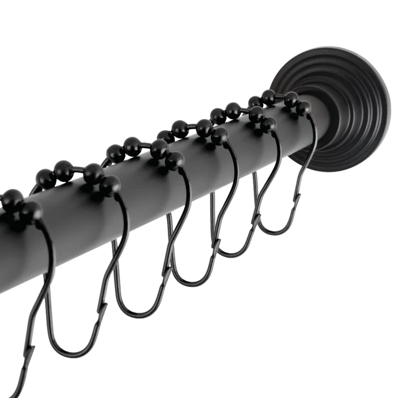 Kingston Brass Kingston Brass Edenscape 60-Inch to 72-Inch Adjustable Shower Curtain Rod with Rings