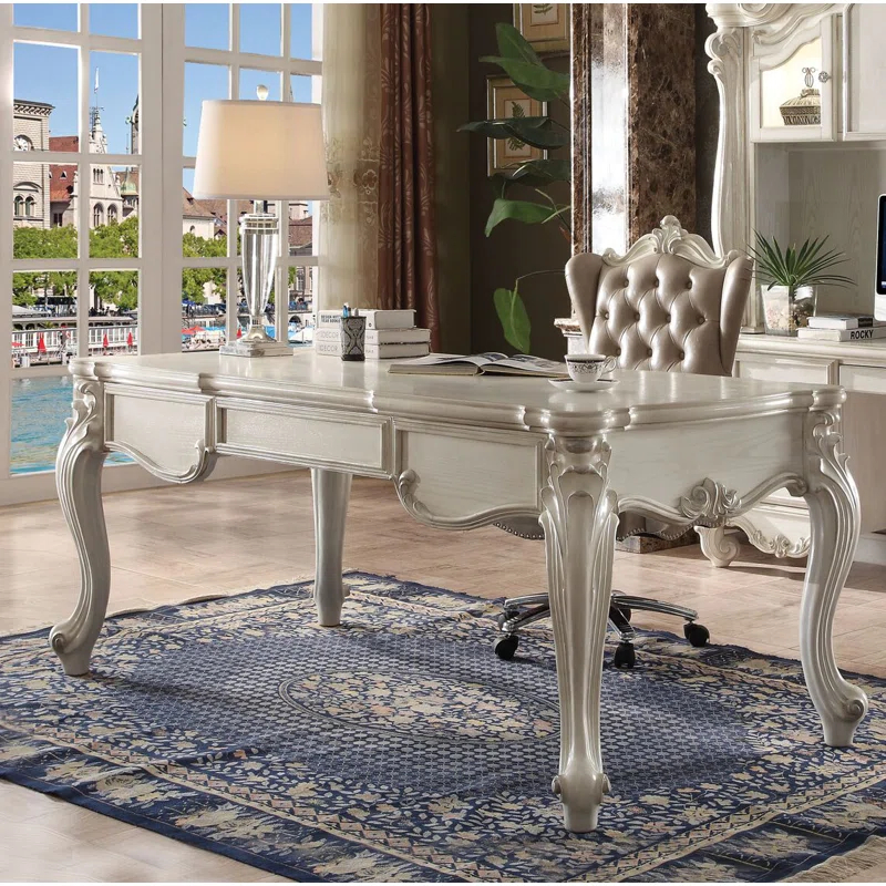 A&J Homes Studio Zastarskis Solid Wood Executive Desk