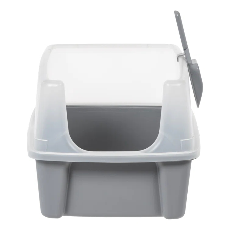 IRIS USA, Inc. Plastic Enclosed Litter Box with Scoop