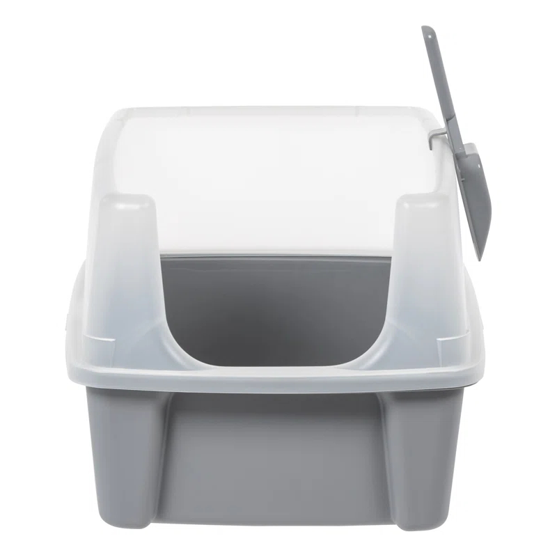 IRIS USA, Inc. Plastic Enclosed Litter Box with Scoop
