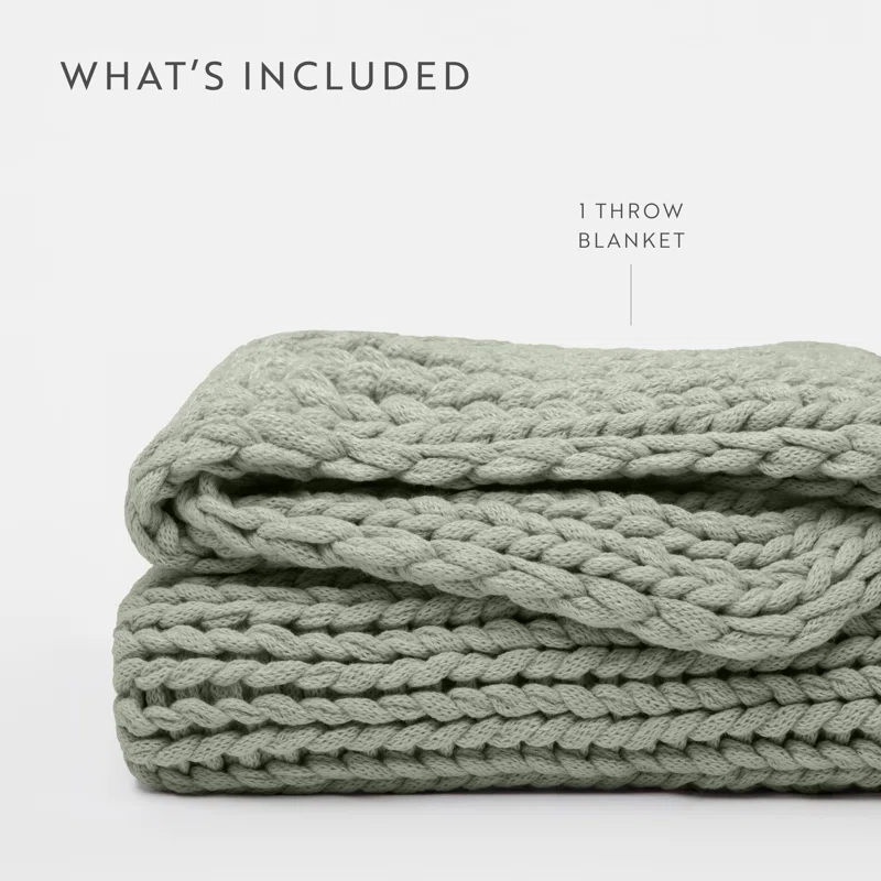 Becky Cameron Handmade Chunky Knit Throw Blanket