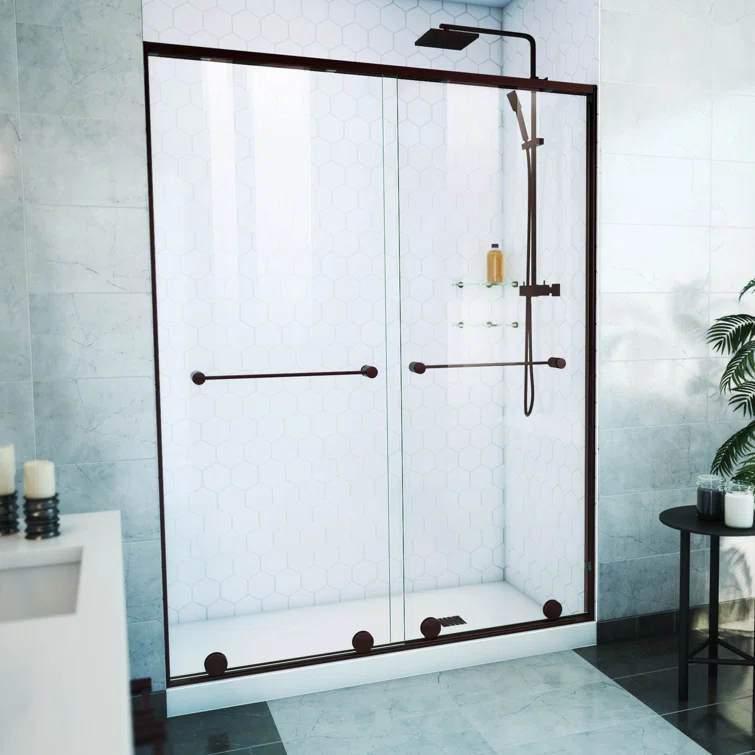 DreamLine Harmony 56 - 60 in. W x 58 in. H Semi-Frameless Tub Door with ClearMax™ Technology SDHA60W760VXX06