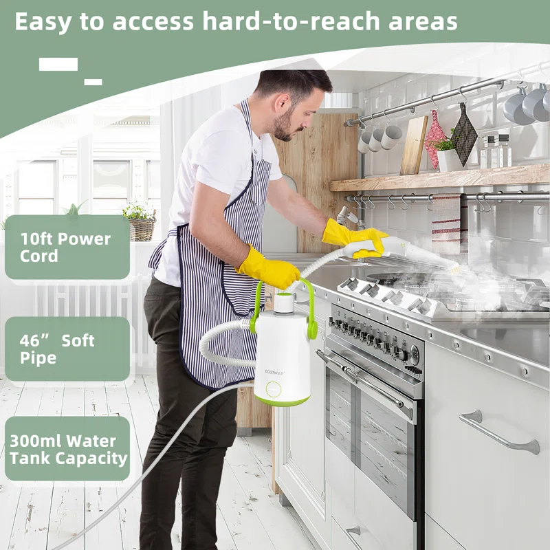 Costway ES10095US-LS Costway Bagless Steam Cleaner & Steam Mop