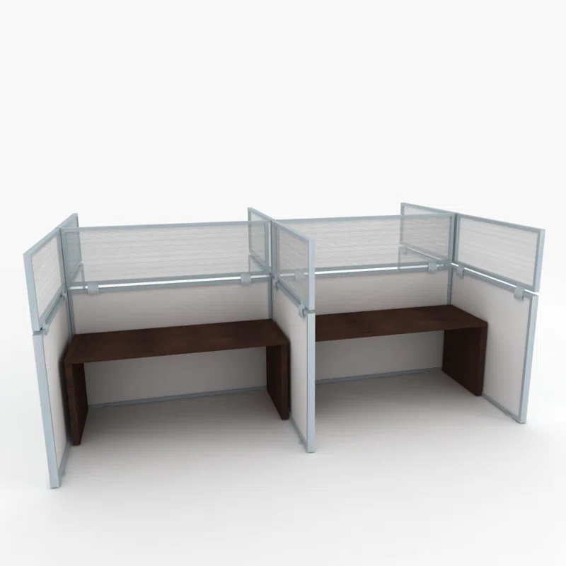 OBEX Acrylic Cubicle Mounted Privacy Panel with Small Brackets