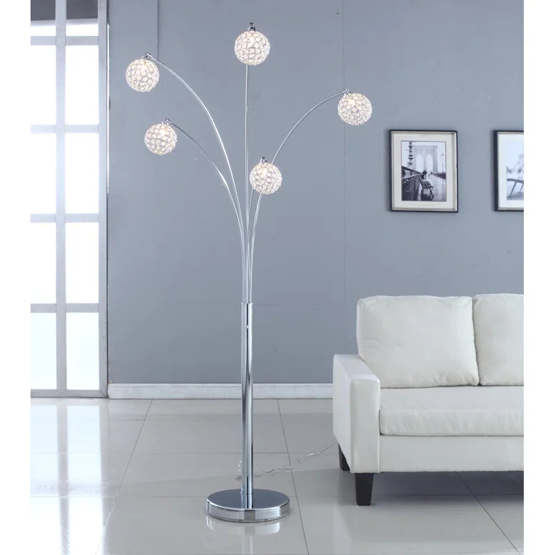 Artiva USA 84'' Shiny Silver Tree Floor Lamp