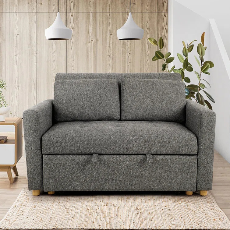 Ebern Designs Meit 49"W Convertible Sleeper Sofa 3-In-1 Reclining Sofa Bed Pull Out Couch Bed