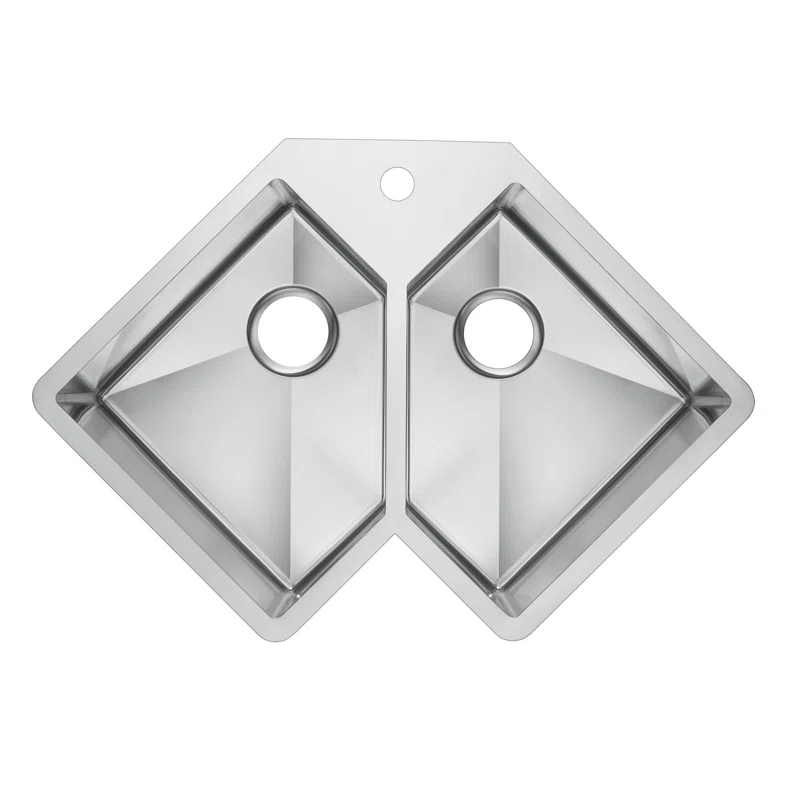 Barclay KSSDB2540-SS Montague 32.75'' L Undermount Double Bowl Stainless Steel Kitchen Sink