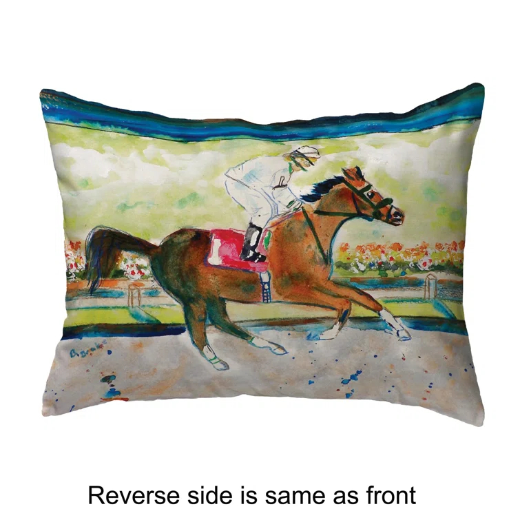 Betsy Drake Interiors Indoor/Outdoor Reversible Throw Pillow