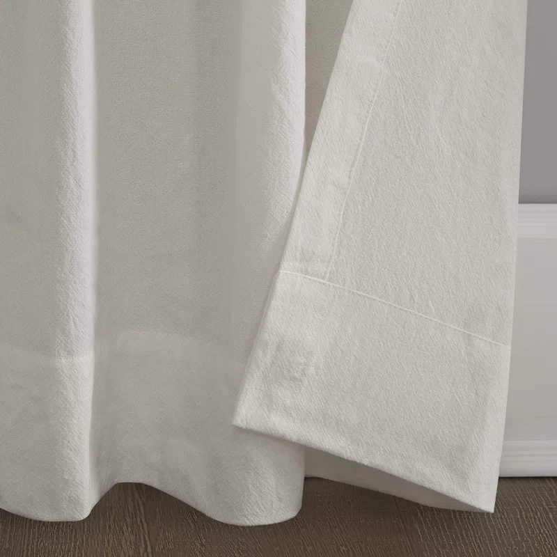Hokku Designs 52"W x 84"L Washed Cotton Twist Tab Curtain