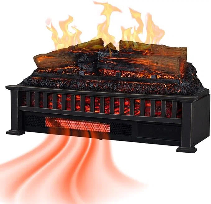 Country Living Country Living Infrared Electric Log Set Heater - Faux Logs Insert with Flickering Flames