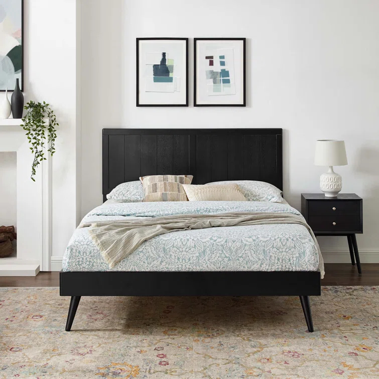 Modway Alana Wood Platform Bed with Splayed Legs