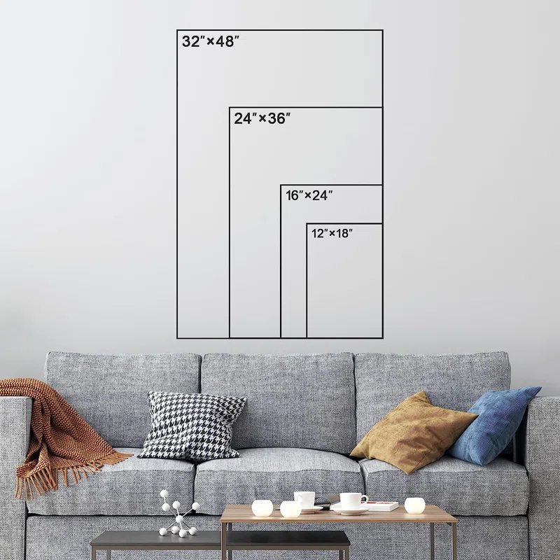 IDEA4WALL Crane Heron Bird " Pastel Beach Wave Ocean Crane Bird Nature Modern Zen Rustic "