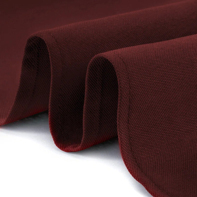Lann's Linens Solid Color Polyester Fitted Rectangular Tablecloth